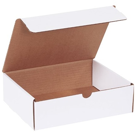 Box Packaging Corrugated Literature Mailers, 10"L x 8"W x 3"H, White ML1083